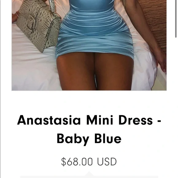Anastasia mini dress baby blue from baby boo fashion - Picture 5 of 8